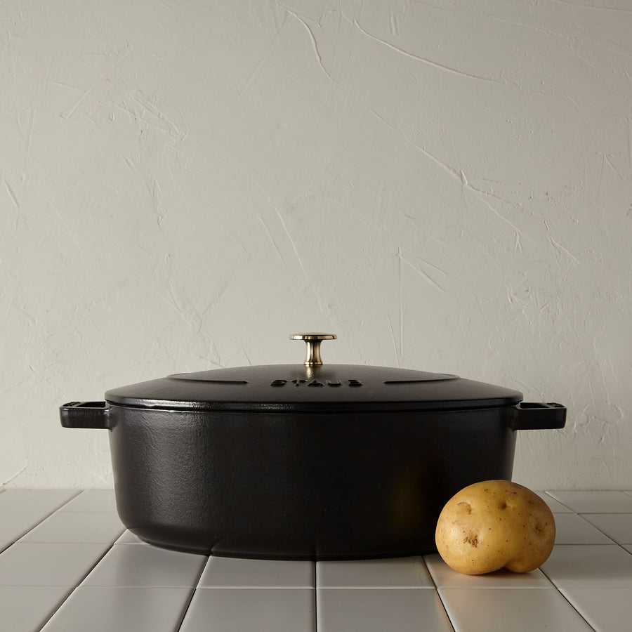Staub Cast-Iron Wide Oval Cocotte, 6.3QT
