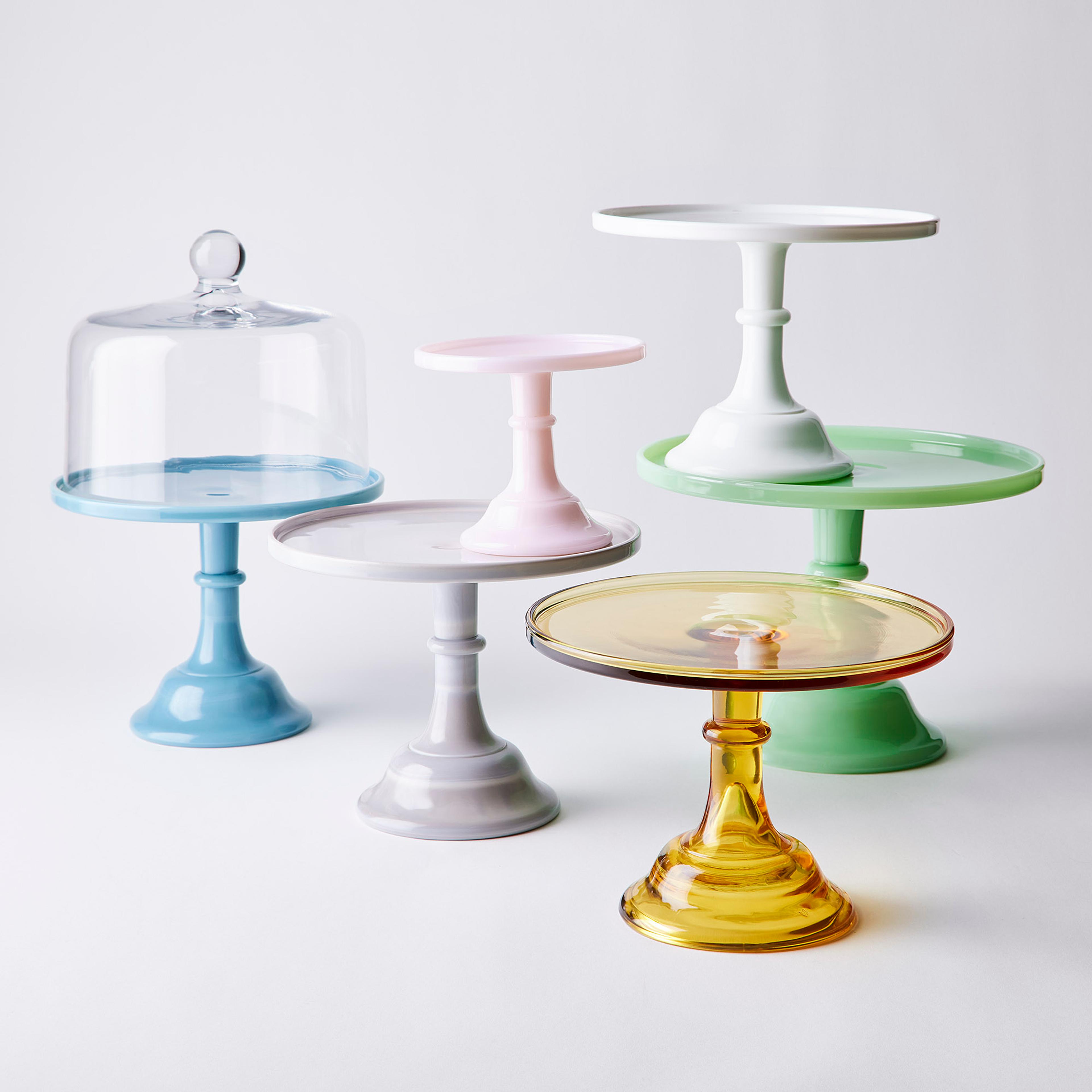 multicolor cake stands