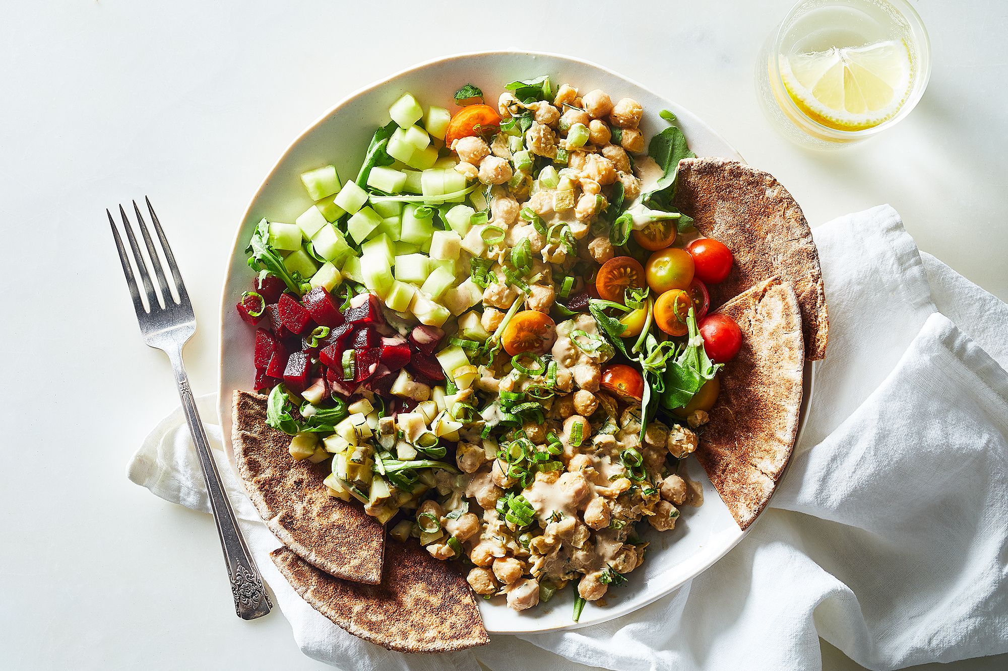 Gena Hamshaw's (Vegan) Deli Bowls With Smashed Chickpea Salad