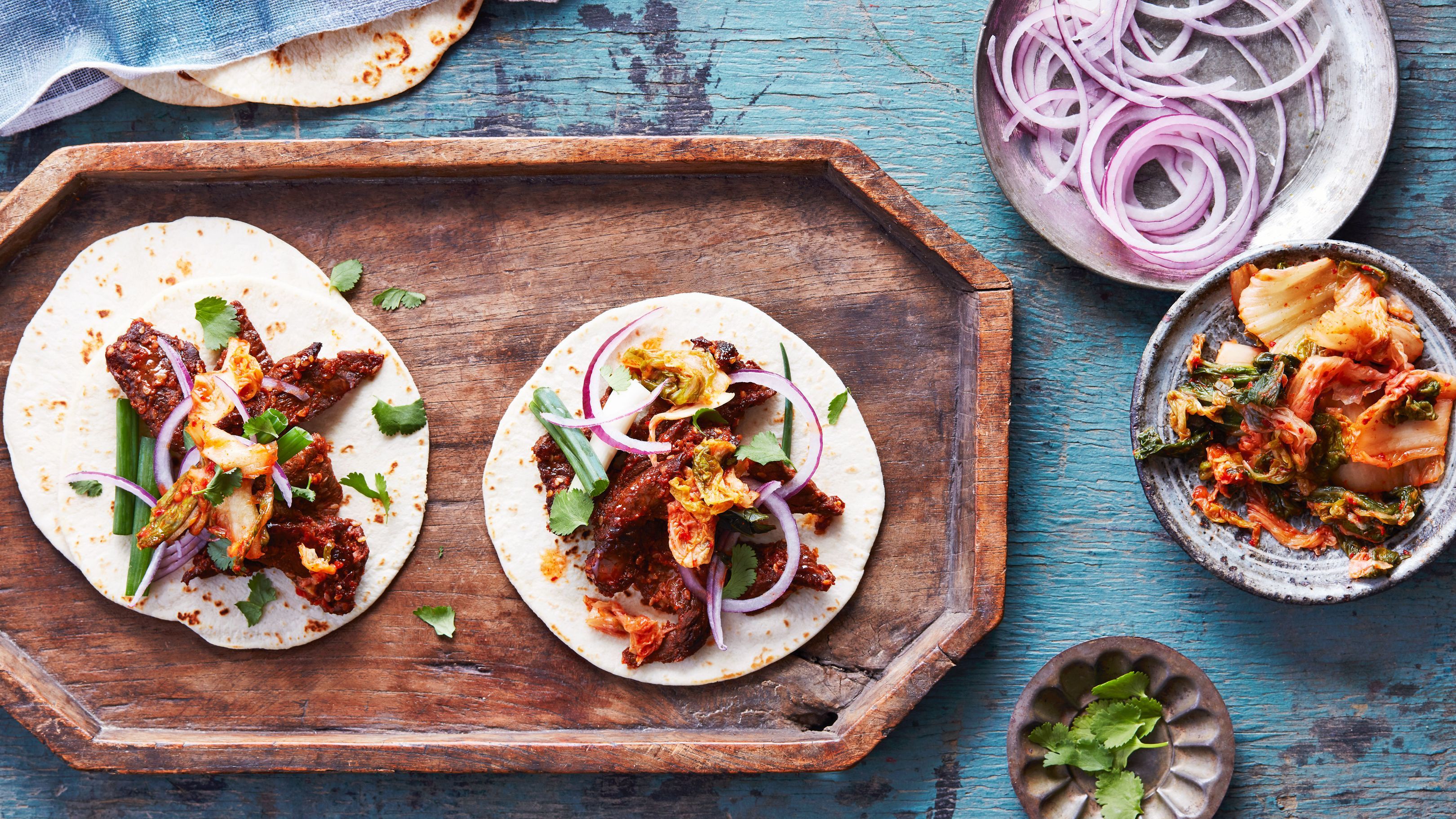 Air-Fryer Korean-Style Beef Tacos