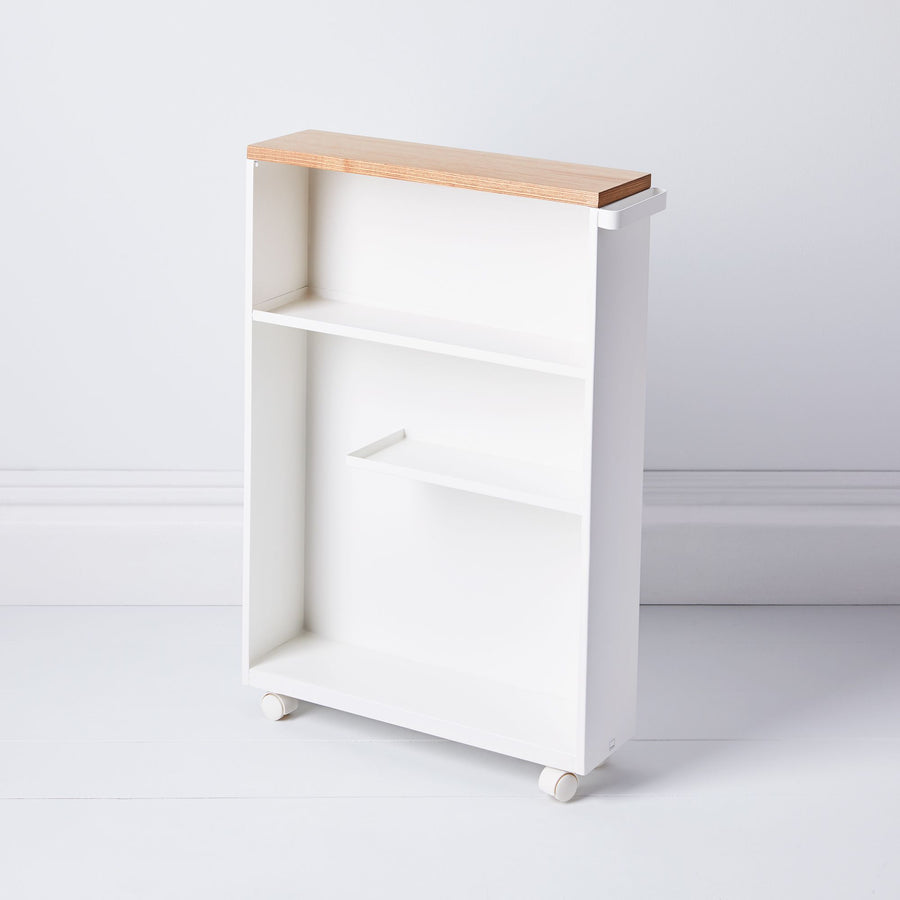 Wood & Steel Narrow Storage Cabinet