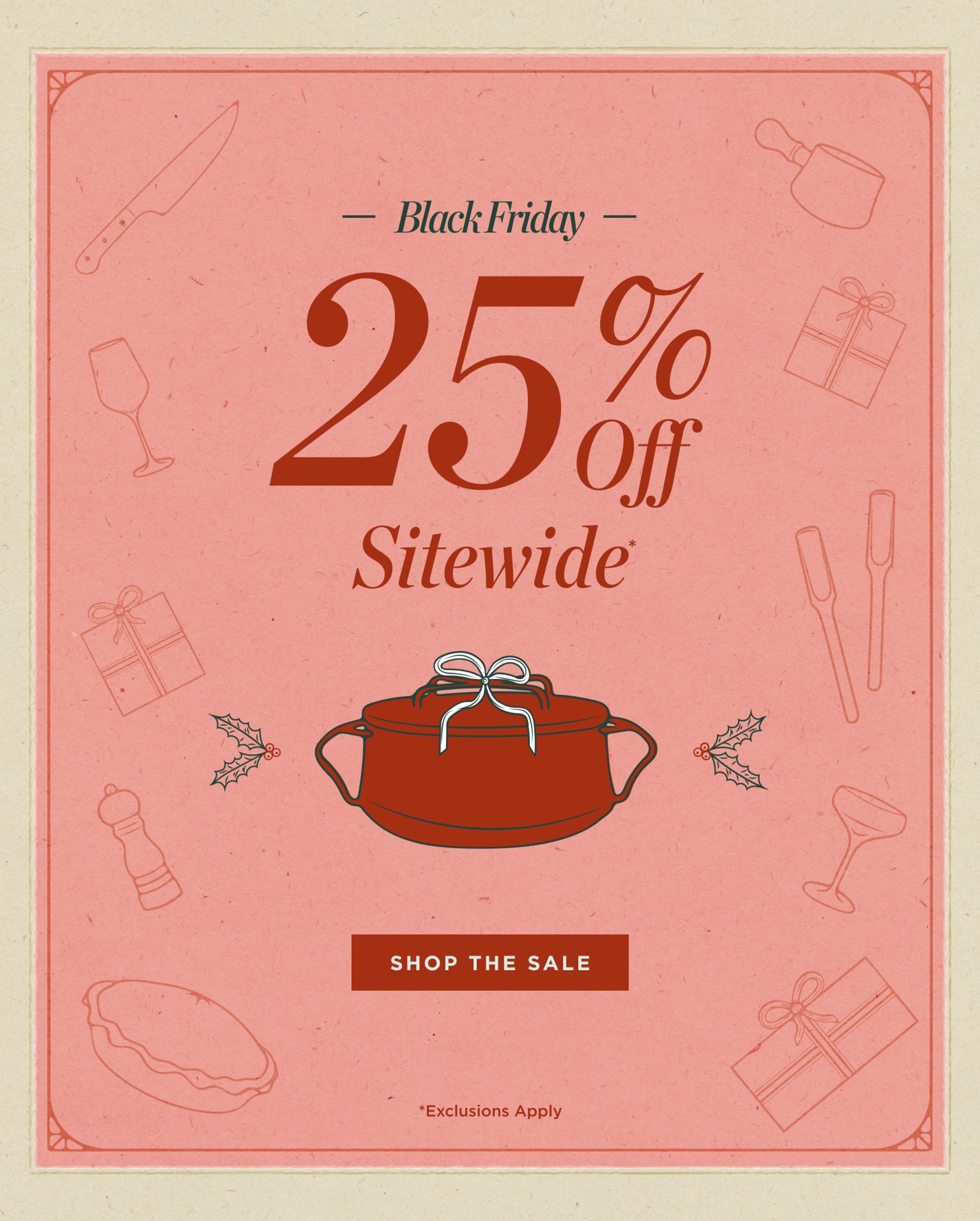 25% off Black Friday Sale