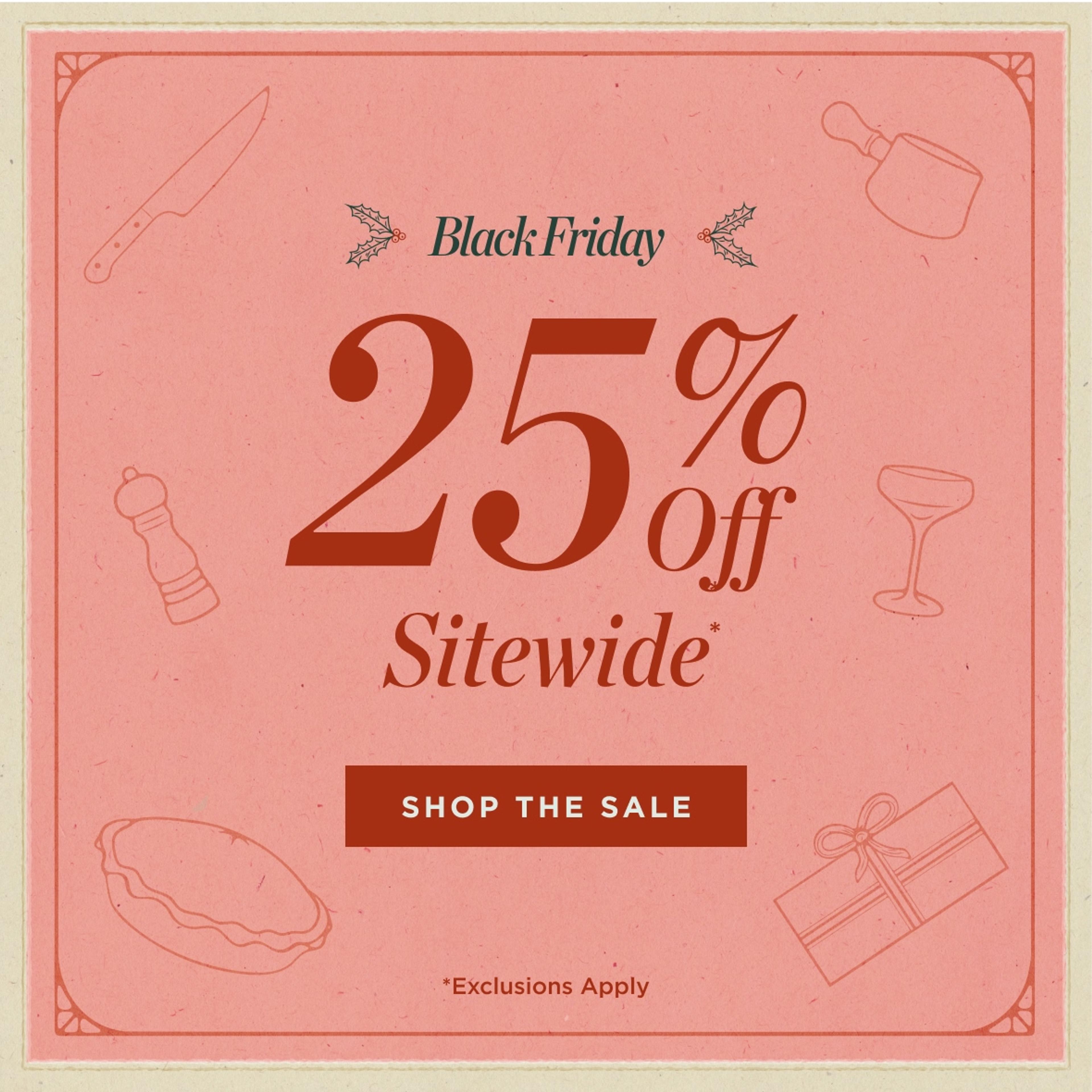 25% off Black Friday Sale