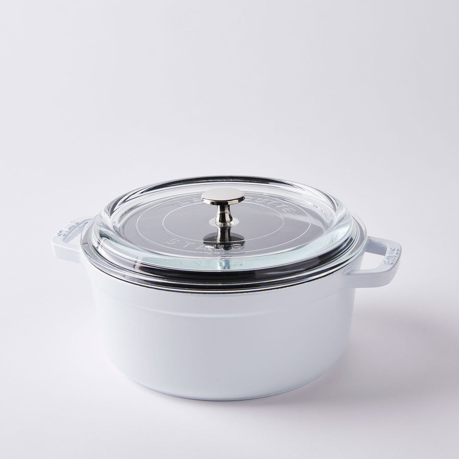 Staub Cast-Iron Cocotte With Glass Lid, 4QT