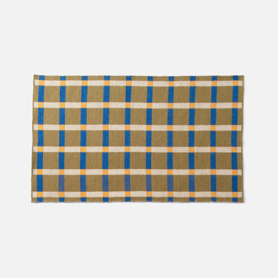 Plaid Wool Reversible Rug